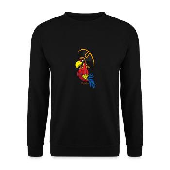 Perroquet - Sweat-shirt Unisexe - noir - Devant - Alina (178cm) & Michal (187cm)