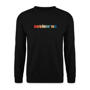 Retro Drums Drummer Vintage Drummer - Sweat-shirt Unisexe - noir - Devant - Alina (178cm) & Michal (187cm)
