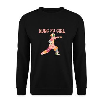 Kung Fu Karate - Unisex Pullover - Schwarz - Vorne - Alina (178cm) & Michal (187cm)