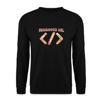 Programmer Coder Software Developer - Unisex Sweatshirt - black - Front - Alina (178cm) & Michal (187cm)