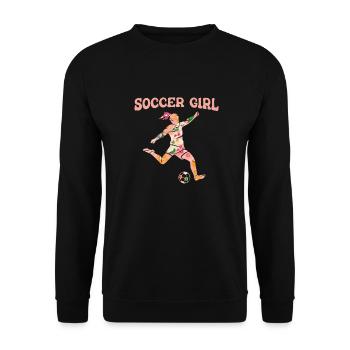 Football Football - Unisex Sweatshirt - black - Front - Alina (178cm) & Michal (187cm)