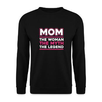 Maman Mère Maman Fête des Mères - Sweat-shirt Unisexe - noir - Devant - Alina (178cm) & Michal (187cm)