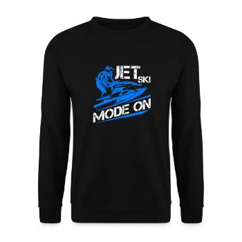 Jetski Jet Ski Motorschlitten - Unisex Pullover - Schwarz - Vorne - Alina (178cm) & Michal (187cm)