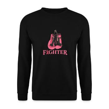 Cancer du sein - Sweat-shirt Unisexe - noir - Devant - Alina (178cm) & Michal (187cm)