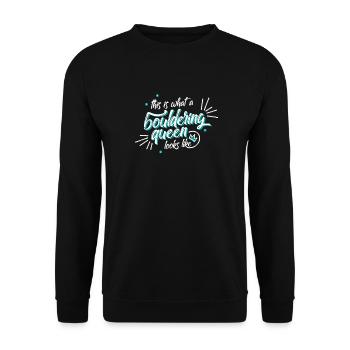 Bouldern - Unisex Pullover - Schwarz - Vorne - Alina (178cm) & Michal (187cm)