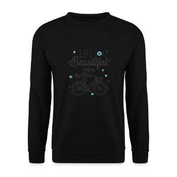 Road Bike Bicycle Road Cyclist Cycling Cyclist - Unisex Sweatshirt - black - Front - Alina (178cm) & Michal (187cm)