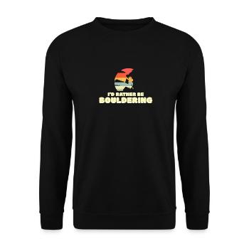Bouldern - Unisex Pullover - Schwarz - Vorne - Alina (178cm) & Michal (187cm)