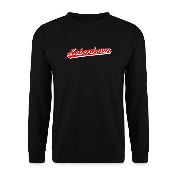 København Script Retro Logo - Unisex Pullover - Schwarz - Vorne - Alina (178cm) & Michal (187cm)