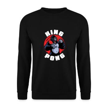 Table Tennis Ping Pong - Unisex Sweatshirt - black - Front - Alina (178cm) & Michal (187cm)