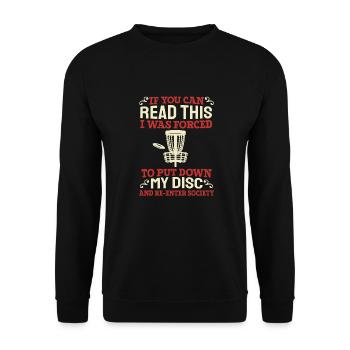Frisbee Golf - Unisex Sweatshirt - black - Front - Alina (178cm) & Michal (187cm)