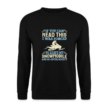 Snowmobile - Unisex Sweatshirt - black - Front - Alina (178cm) & Michal (187cm)