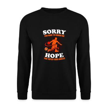Basketball Basketballer - Unisex Sweatshirt - black - Front - Alina (178cm) & Michal (187cm)