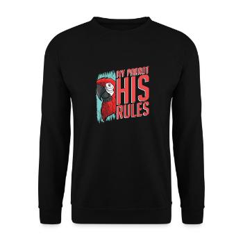 Perroquet - Sweat-shirt Unisexe - noir - Devant - Alina (178cm) & Michal (187cm)