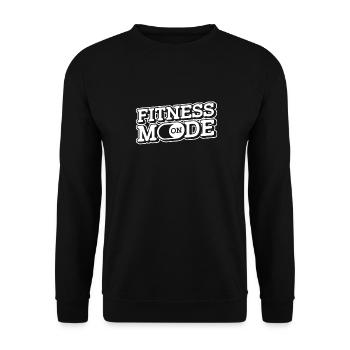 Fitness Training Gym Workout Weights - Unisex Sweatshirt - black - Front - Alina (178cm) & Michal (187cm)