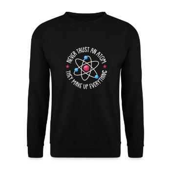 Physik Physiker - Unisex Pullover - Schwarz - Vorne - Alina (178cm) & Michal (187cm)