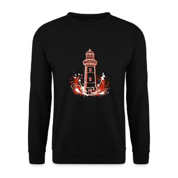 Lighthouse - Unisex Sweatshirt - black - Front - Alina (178cm) & Michal (187cm)