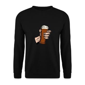 Craft Beer Bier Hopfen Malz Brauer - Unisex Pullover - Schwarz - Vorne - Alina (178cm) & Michal (187cm)