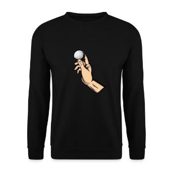 Golf Golfeur Golfeur Golf Golf Terrain - Sweat-shirt Unisexe - noir - Devant - Alina (178cm) & Michal (187cm)