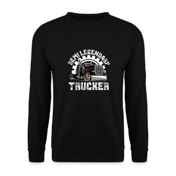 Truck Driver Truck Driver Truck Driver Trucker - Unisex Sweatshirt - black - Front - Alina (178cm) & Michal (187cm)