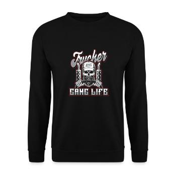 Truck Driver Truck Driver Truck Driver Trucker - Unisex Sweatshirt - black - Front - Alina (178cm) & Michal (187cm)