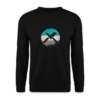 Chef Chef Kitchen - Unisex Sweatshirt - black - Front - Alina (178cm) & Michal (187cm)