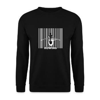 Rowing Rowing Rowing Boat Rowing - Unisex Sweatshirt - black - Front - Alina (178cm) & Michal (187cm)