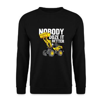 Bulldozer bulldozer crawler - Unisex Sweatshirt - black - Front - Alina (178cm) & Michal (187cm)