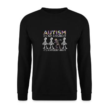 Autism Autistic - Unisex Sweatshirt - black - Front - Alina (178cm) & Michal (187cm)