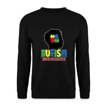 Autismus Autist - Unisex Pullover - Schwarz - Vorne - Alina (178cm) & Michal (187cm)