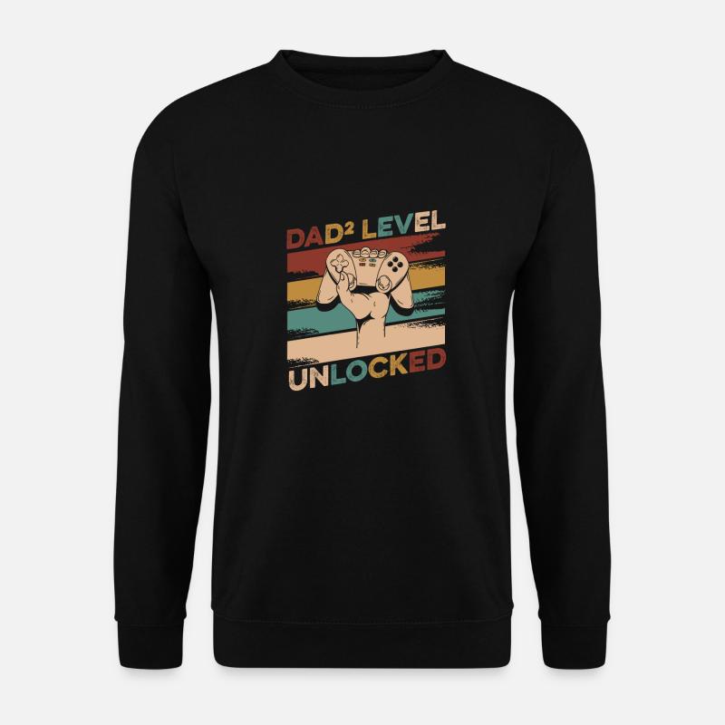 Zwillingspapa Zwillinge Vater Papi Vatertag Papa - Unisex Pullover - Schwarz