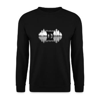 Hunter Hunting Hunting - Unisex Sweatshirt - black - Front - Alina (178cm) & Michal (187cm)
