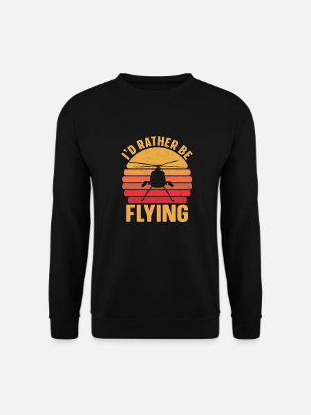 Helicopter Helicopter Pilot Heli - Unisex Sweatshirt - black