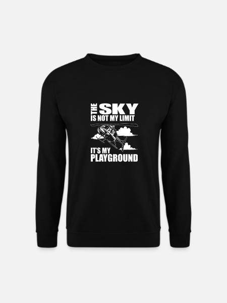 Helikopter Hubschrauber Pilot Heli - Unisex Pullover - Schwarz