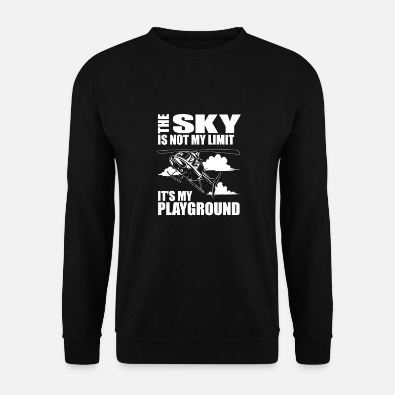Helikopter Hubschrauber Pilot Heli - Unisex Pullover - Schwarz