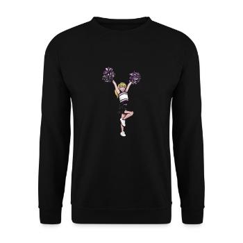Cheerleading Cheerleader - Unisex Sweatshirt - black - Front - Alina (178cm) & Michal (187cm)