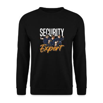 Security Security Guard Security Service - Unisex Sweatshirt - black - Front - Alina (178cm) & Michal (187cm)