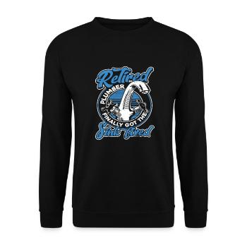 Plombier Ingénieur sanitaire Chauffagiste Mécanicien d’usine - Sweat-shirt Unisexe - noir - Devant - Alina (178cm) & Michal (187cm)