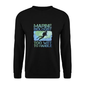 Meeresbiologie - Unisex Pullover - Schwarz - Vorne - Alina (178cm) & Michal (187cm)
