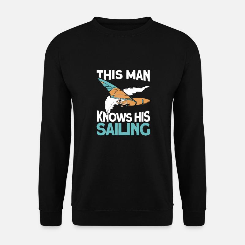 Seglen Segelboot Segler - Unisex Pullover - Schwarz