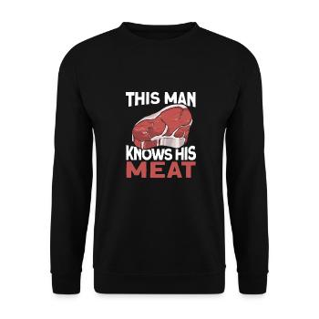 Fleischer Metzger Schlachter - Unisex Pullover - Schwarz - Vorne - Alina (178cm) & Michal (187cm)