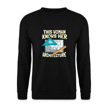 Architecte - Sweat-shirt Unisexe - noir - Devant - Alina (178cm) & Michal (187cm)