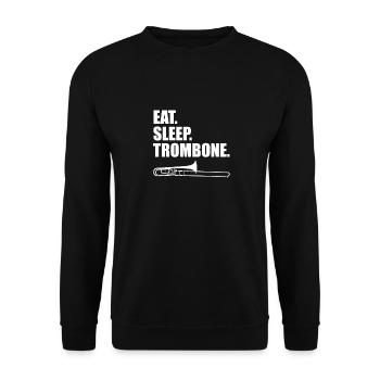 Trombone - Sweat-shirt Unisexe - noir - Devant - Alina (178cm) & Michal (187cm)