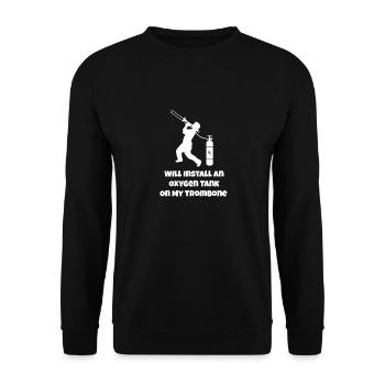 Trombone - Sweat-shirt Unisexe - noir - Devant - Alina (178cm) & Michal (187cm)