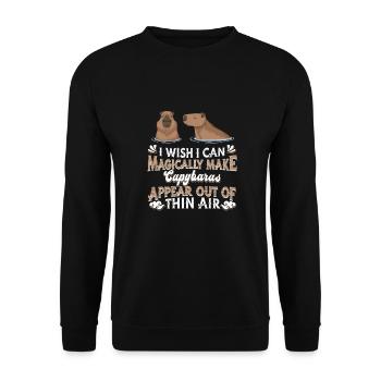 Capybara capybara rongeur - Sweat-shirt Unisexe - noir - Devant - Alina (178cm) & Michal (187cm)