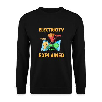 Électricien Ingénieur électricien Technicien en électronique - Sweat-shirt Unisexe - noir - Devant - Alina (178cm) & Michal (187cm)