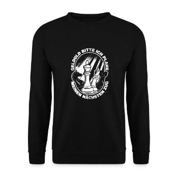Pièce d’échecs - Sweat-shirt Unisexe - noir - Devant - Alina (178cm) & Michal (187cm)
