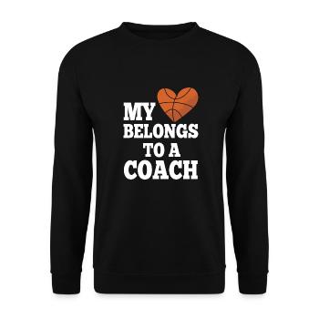 Basketballtrainer Entraîneur de basket-ball - Sweat-shirt Unisexe - noir - Devant - Alina (178cm) & Michal (187cm)