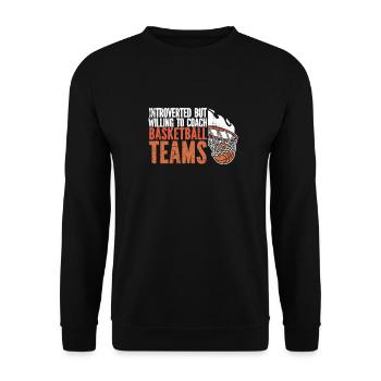 Basketballtrainer Basketball Trainer Coach - Unisex Pullover - Schwarz - Vorne - Alina (178cm) & Michal (187cm)