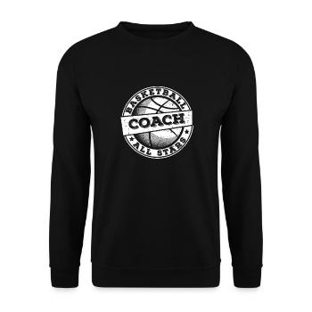 Basketballtrainer Entraîneur de basket-ball - Sweat-shirt Unisexe - noir - Devant - Alina (178cm) & Michal (187cm)