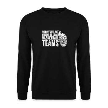Basketballtrainer Basketball Trainer Coach - Unisex Pullover - Schwarz - Vorne - Alina (178cm) & Michal (187cm)